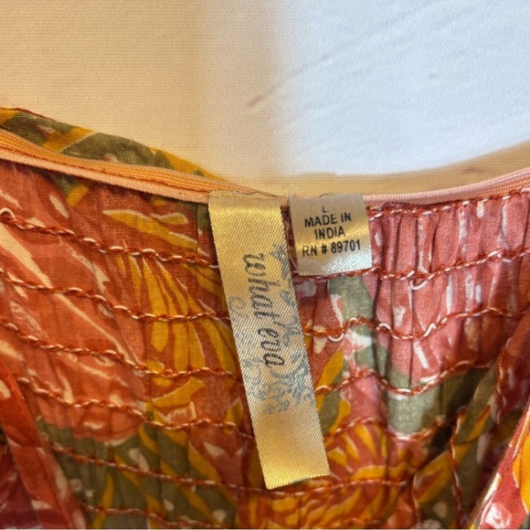 Women’s bohemian long tropical print maxi lined dress - Picture 3 of 3